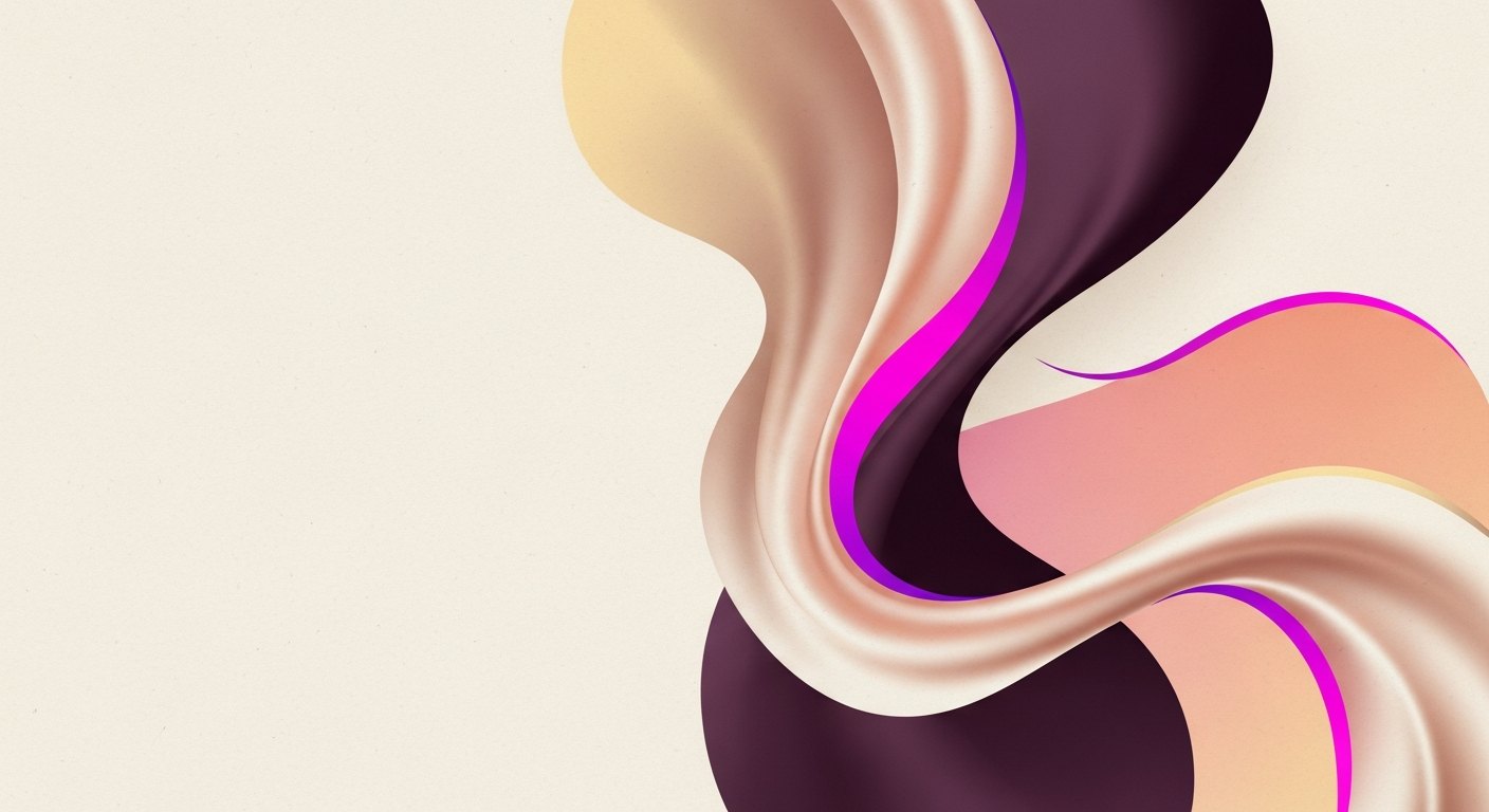 CSSalon — abstract gradient composition, champagne and aubergine palette