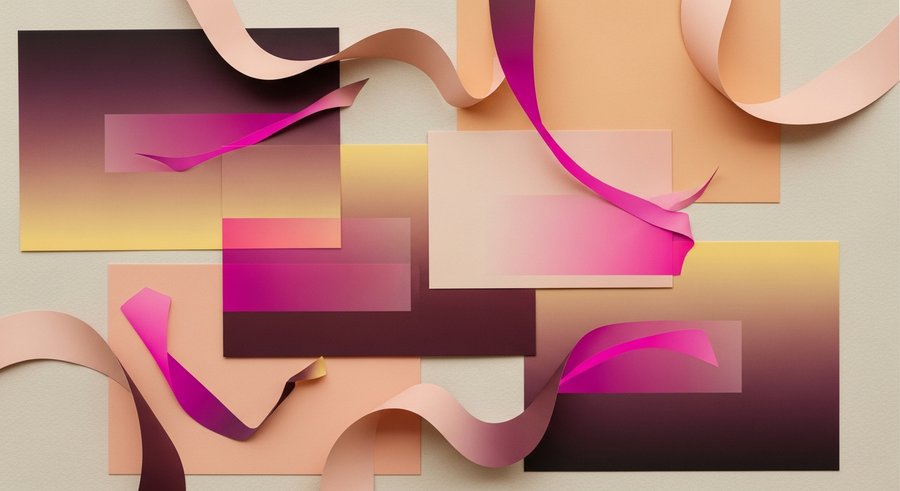 Workbench — overlapping palettes, color swatches, craft